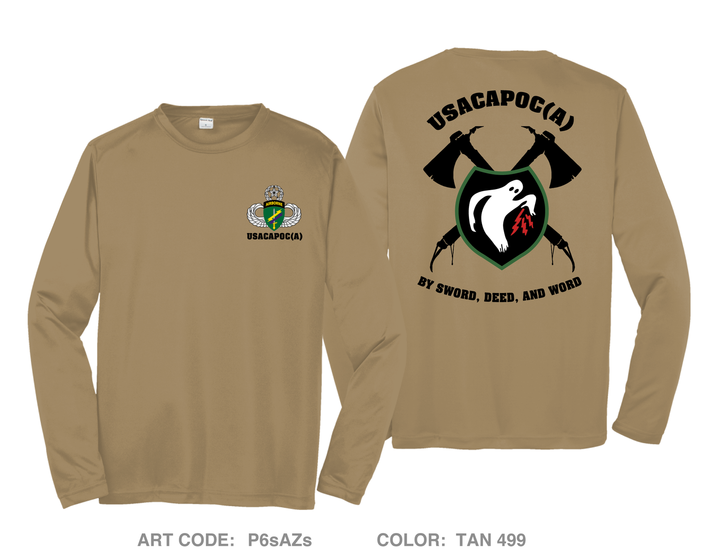 USACAPOC(A) Air Division Hi-Tech Performance Unisex LS Tee - P6sAZs