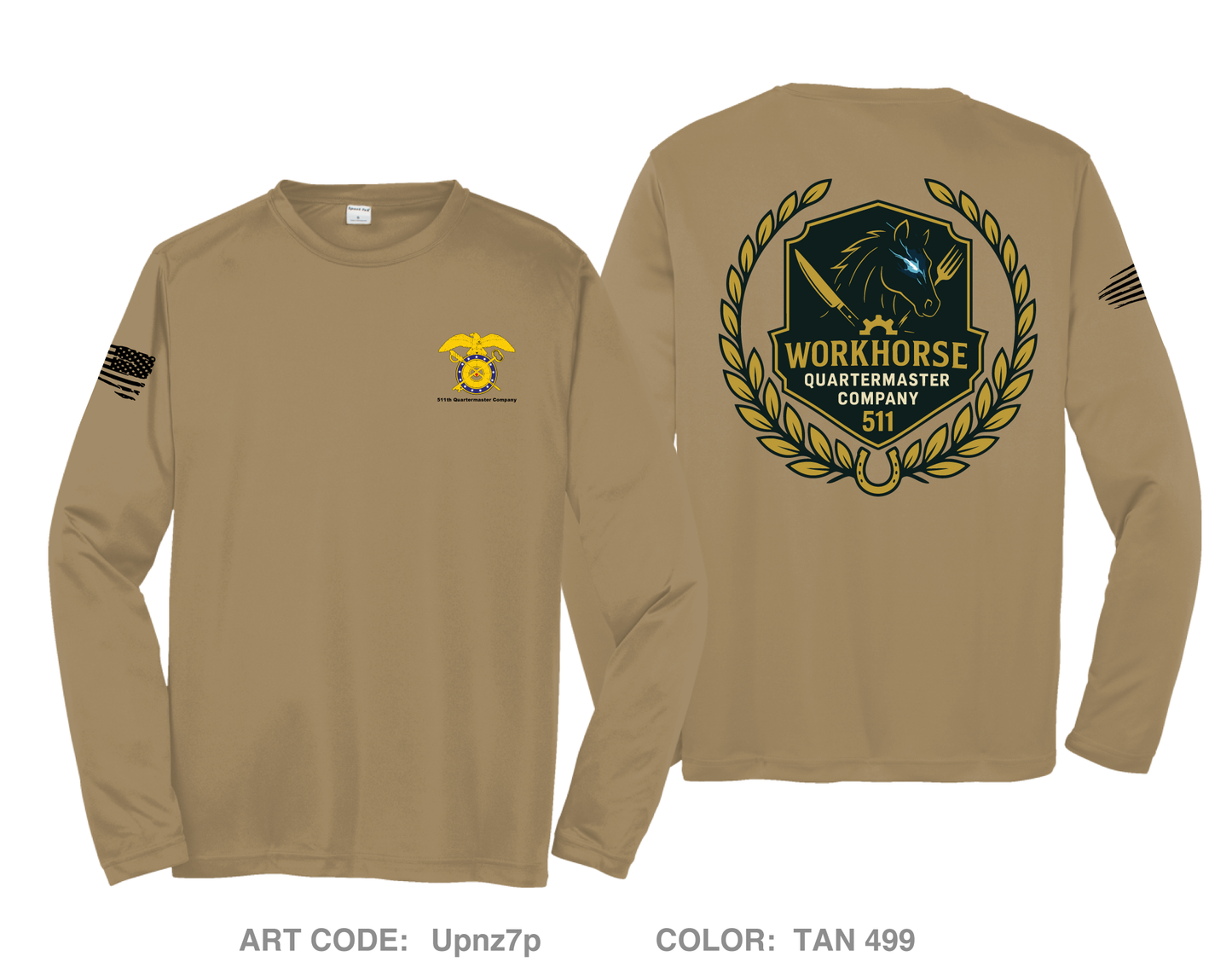511th QMC Hi-Tech Performance Unisex LS Tee - Upnz7p