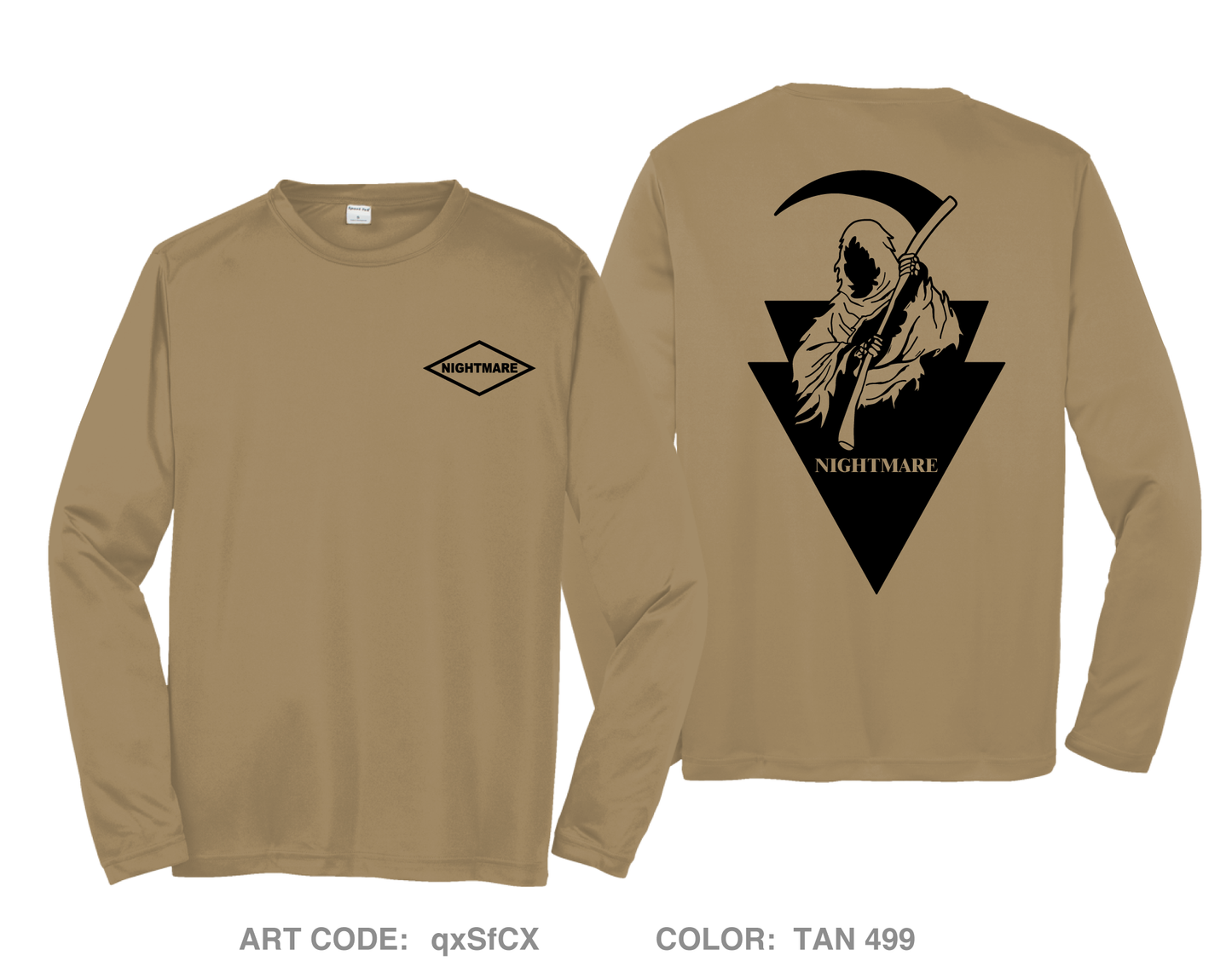 Nightmare Fundraising Collection Hi-Tech Performance Unisex LS Tee - qxSfCX