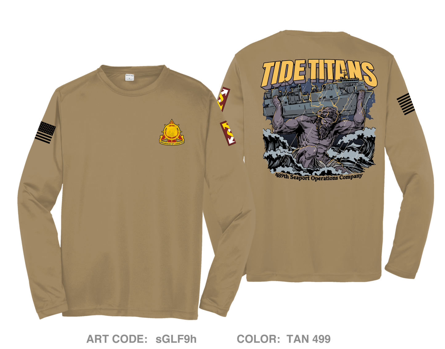 489th Seaport Operations Company Fundraising Collection Hi-Tech Performance Unisex LS Tee - sGLF9h