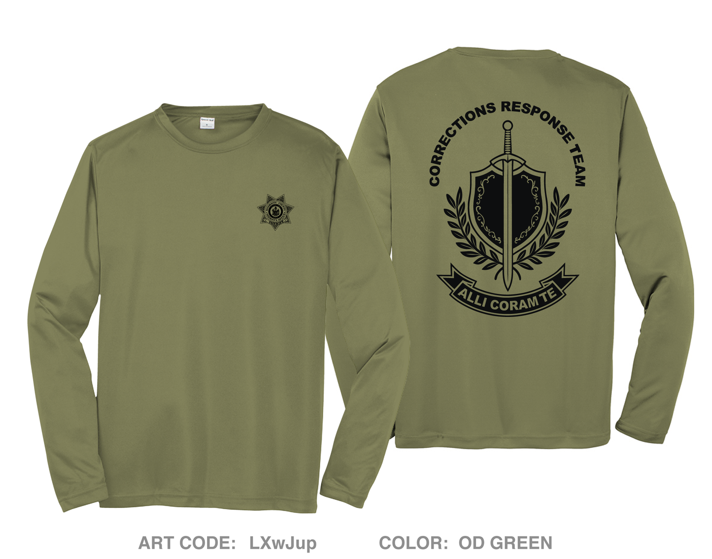 Penobscot County Sheriff's Office Corrections Response Team Hi-Tech Performance Unisex LS Tee - LXwJup