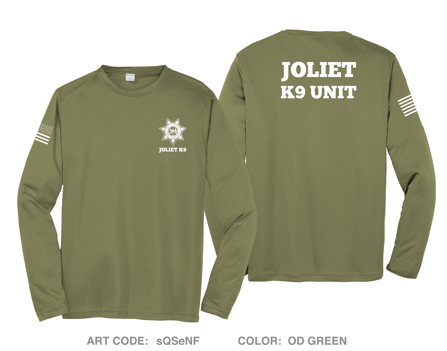 Joliet Police K9 Unit Hi-Tech Performance Unisex LS Tee - sQSeNF