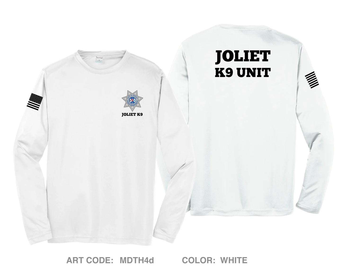 Joliet Police K9 Unit Hi-Tech Performance Unisex LS Tee - MDTH4d
