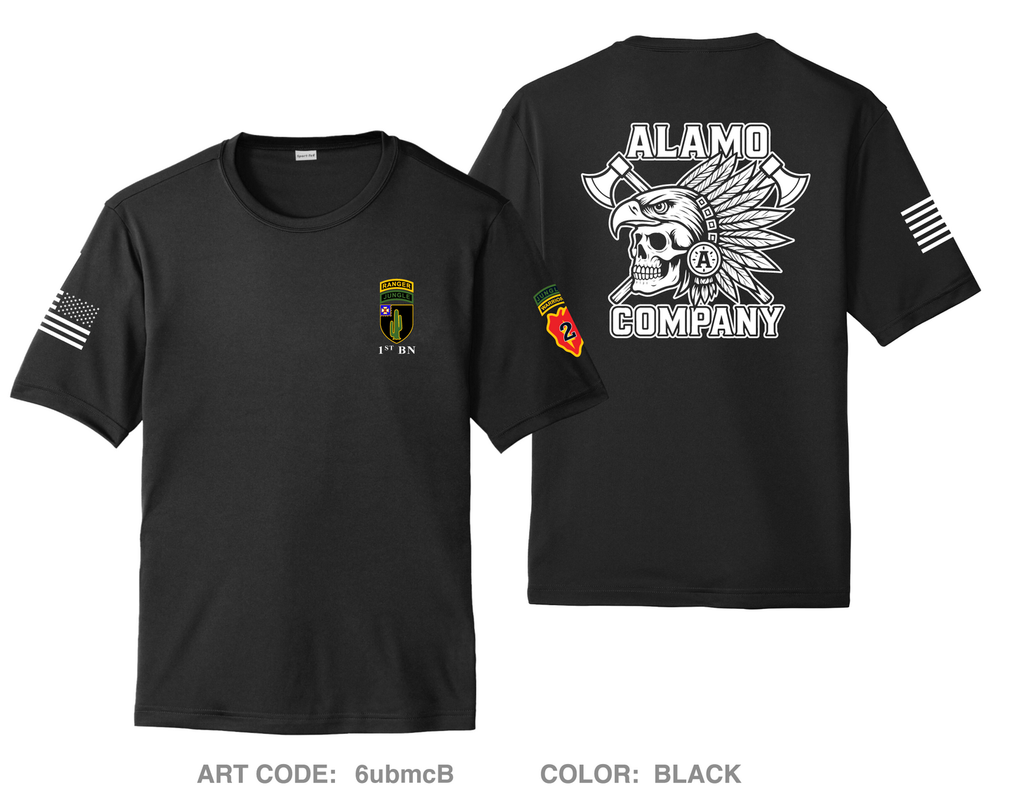 Alamo Company, 1-35 Infantry Hi-Tech Performance Unisex SS Tee - 6ubmcB