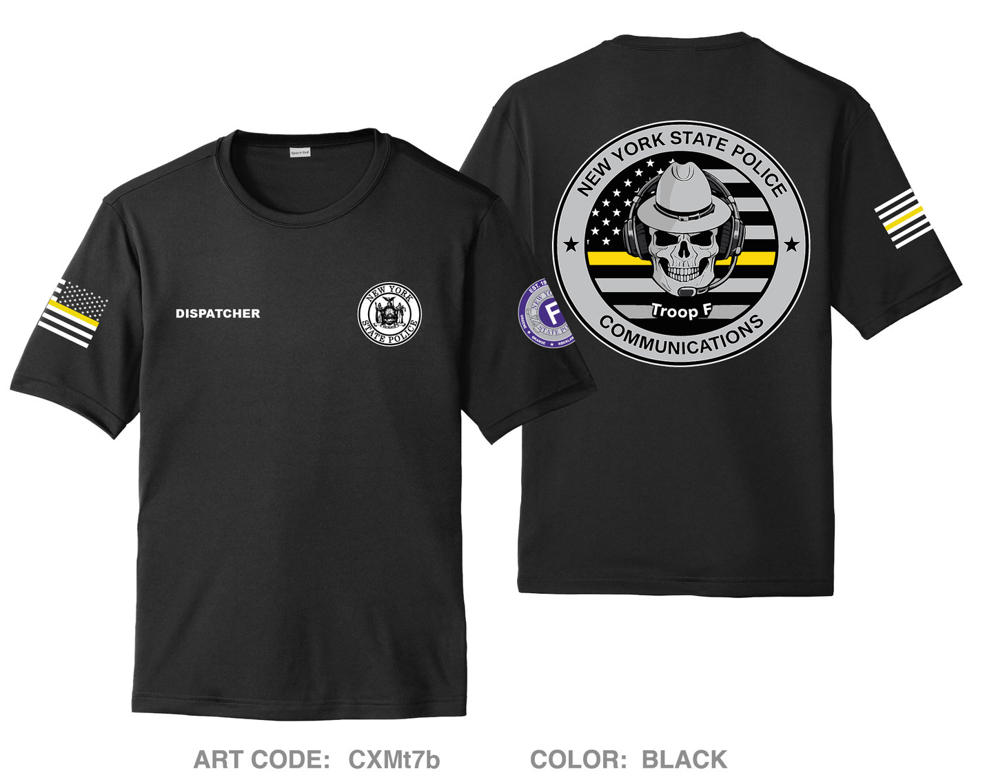 NYSP troop f communications Hi-Tech Performance Unisex SS Tee - CXMt7b