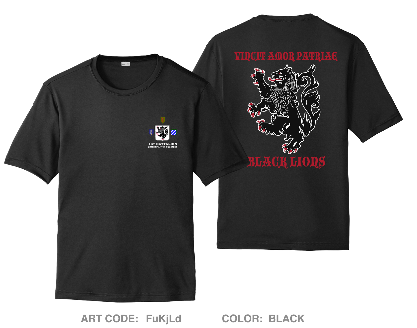 Black Lions Hi-Tech Performance Unisex SS Tee - FuKjLd