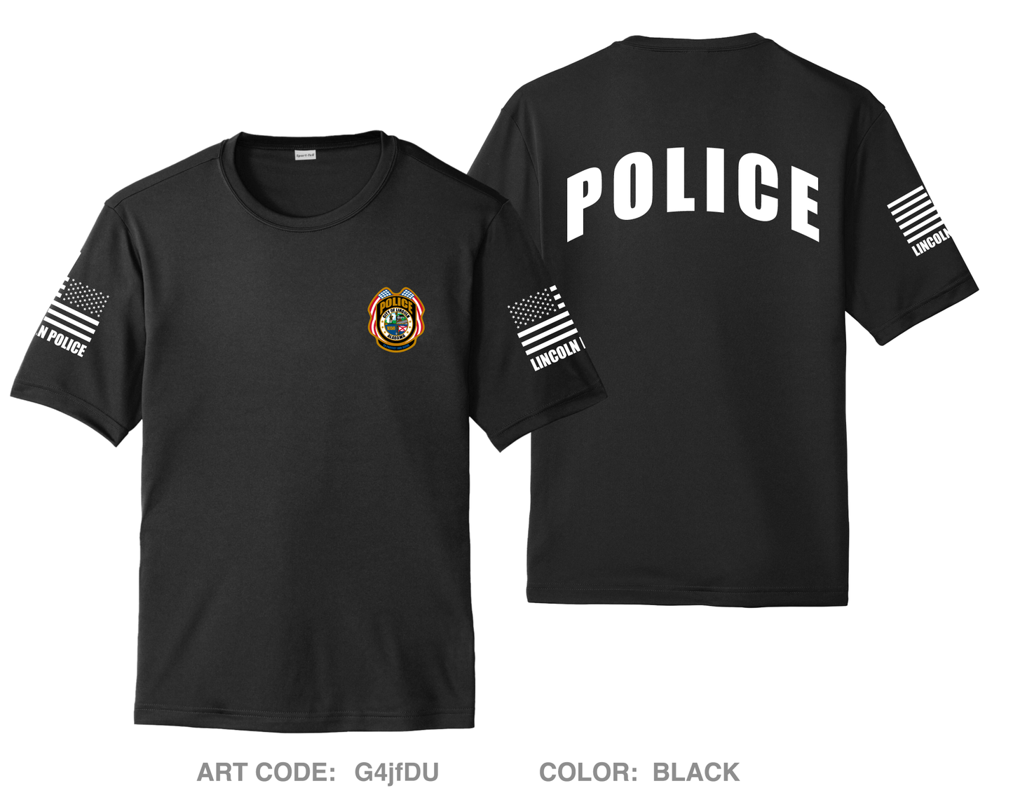 Lincoln Police Department Hi-Tech Performance Unisex SS Tee - G4jfDU