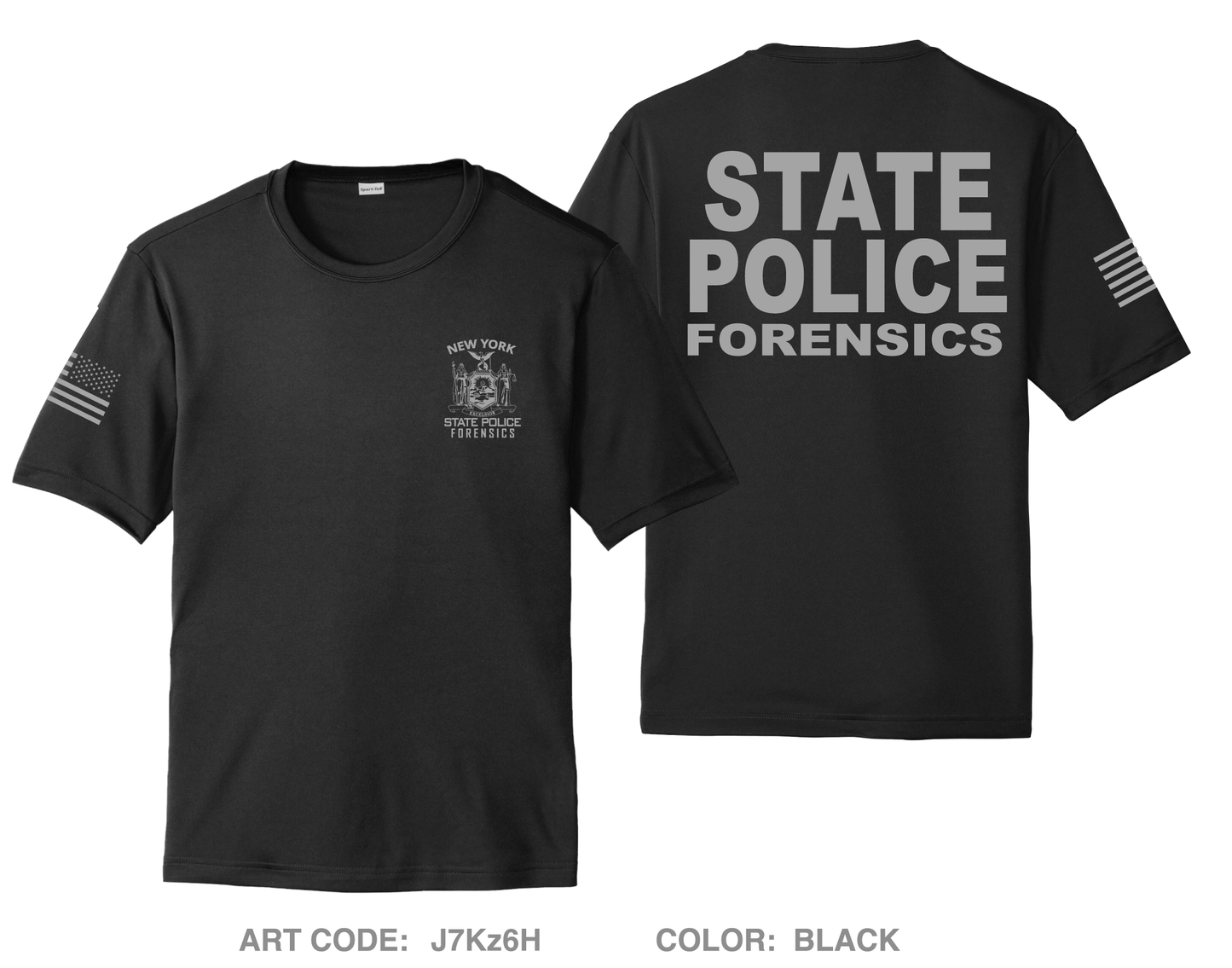 New York State Police - Forensic Identification Unit Hi-Tech Performance Unisex SS Tee - J7Kz6H