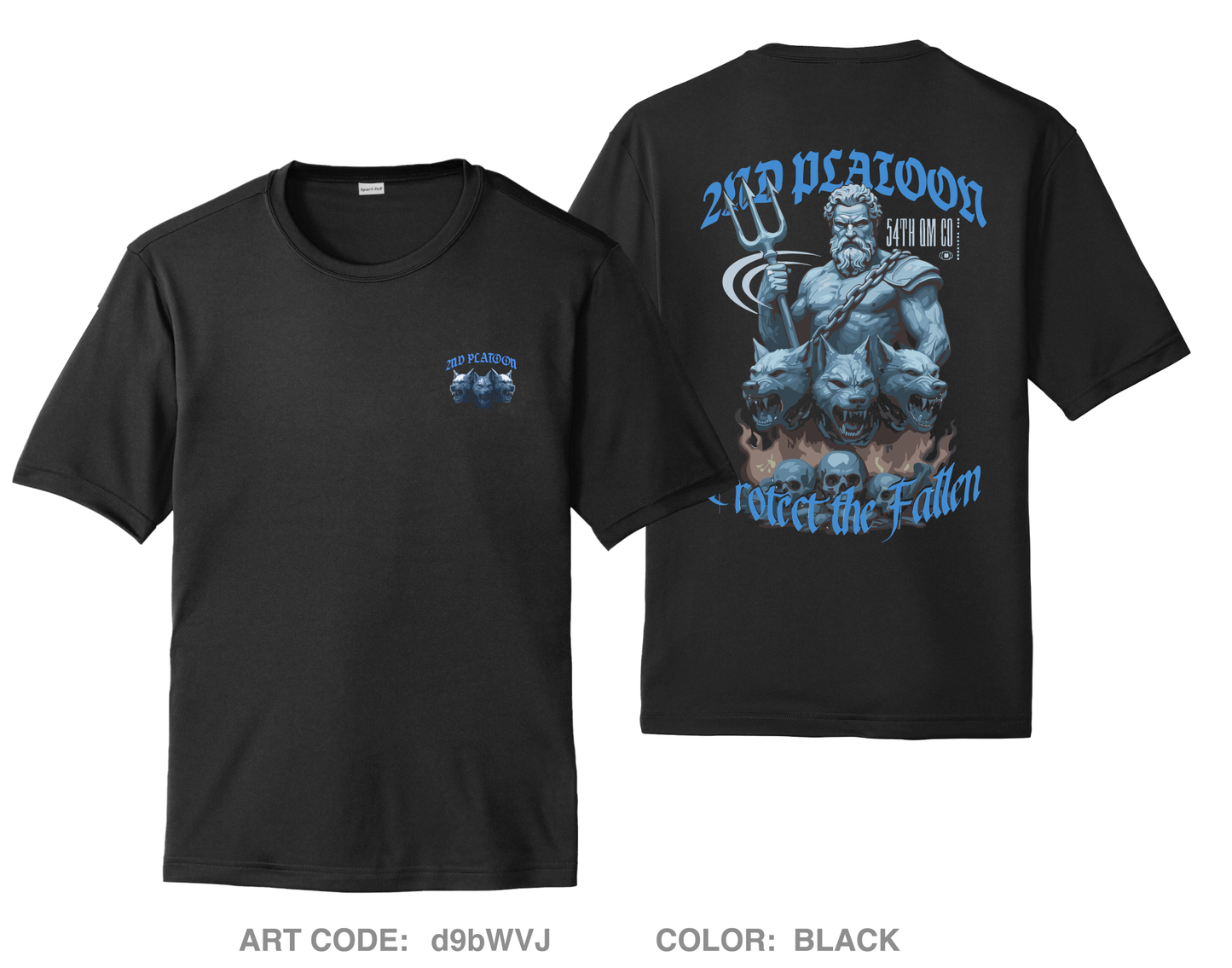 2ND PLT/54th QM CO Hi-Tech Performance Unisex SS Tee - d9bWVJ