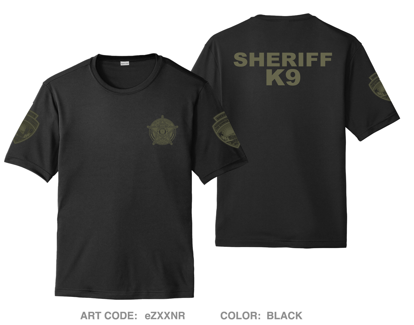 Washington County Sheriffs Office Maine K9 Hi-Tech Performance Unisex SS Tee - eZXXNR