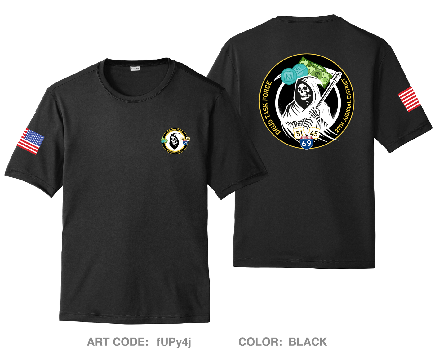 27th Judicial Drug Task Force Hi-Tech Performance Unisex SS Tee - fUPy4j