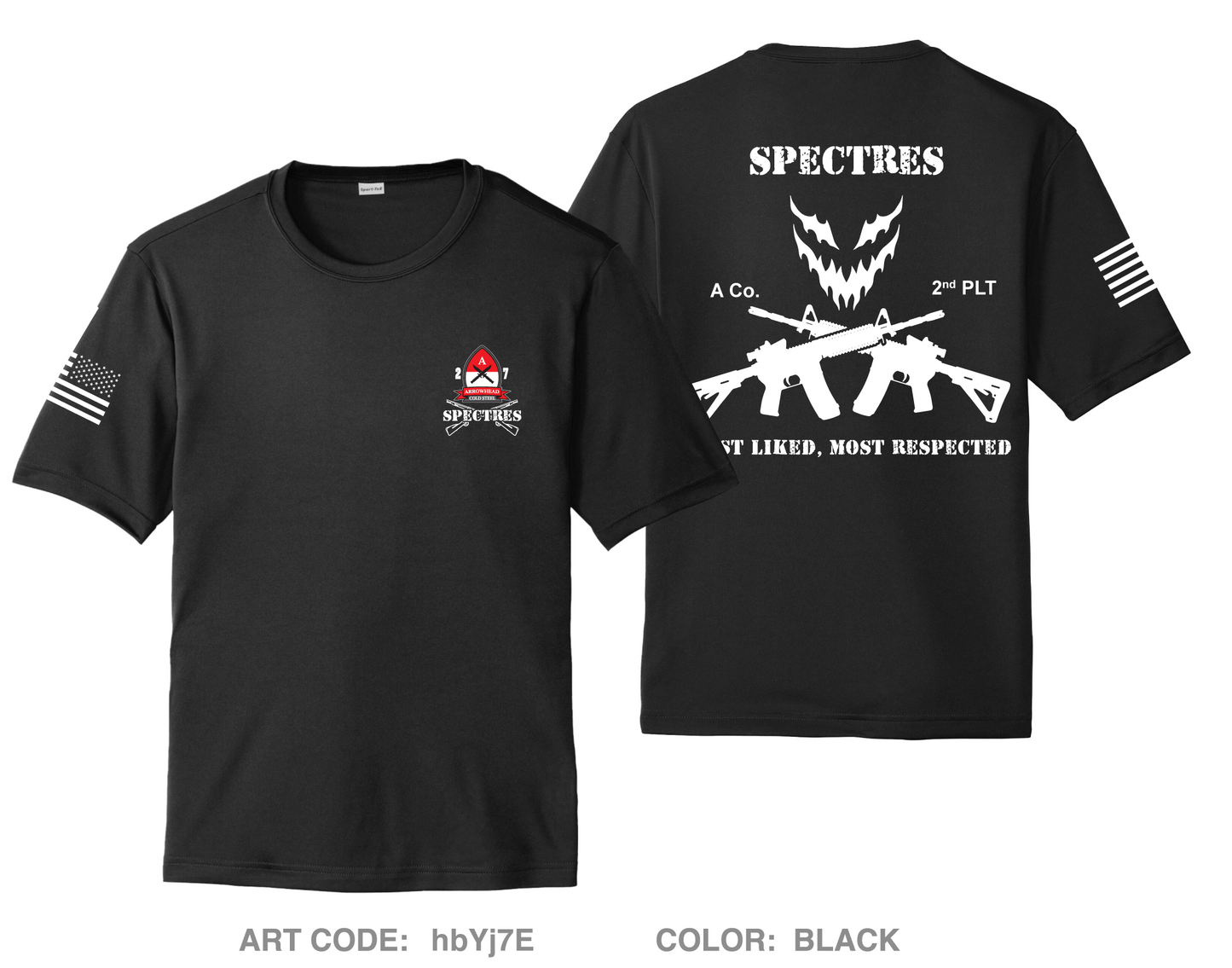 Specter A-Co, 2-7CAV Hi-Tech Performance Unisex SS Tee - hbYj7E