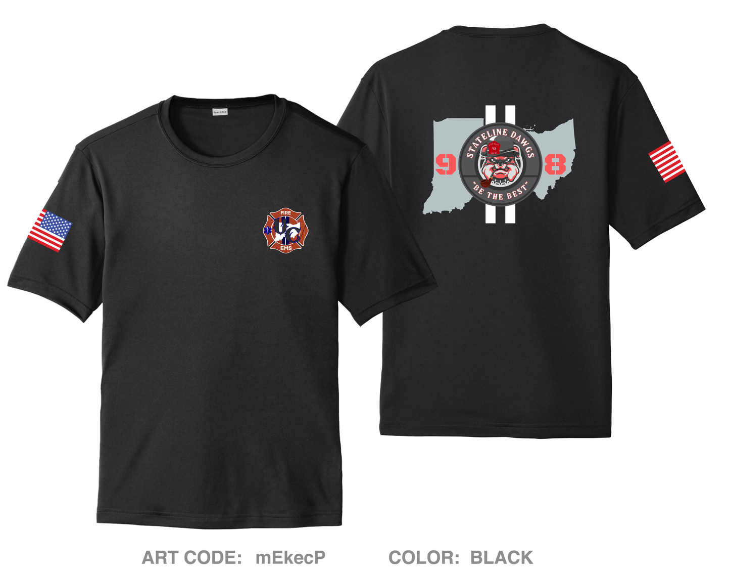 Union City Fire Hi-Tech Performance Unisex SS Tee - mEkecP