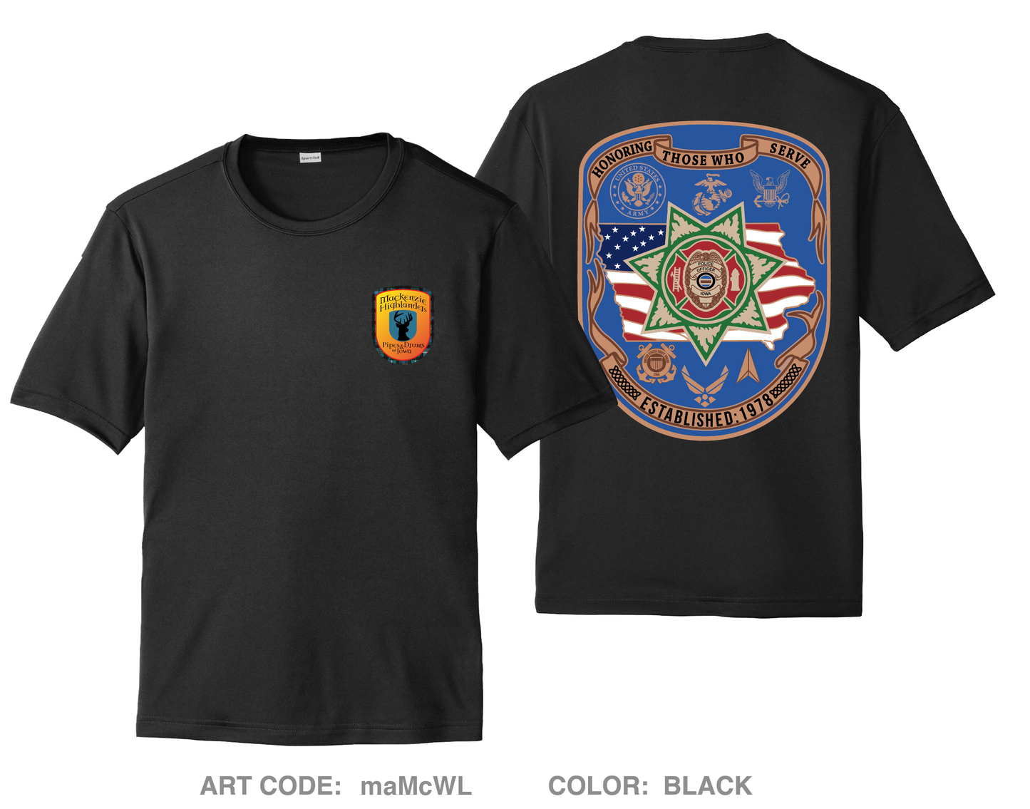 Mackenzie Highlanders Fundraising Collection Hi-Tech Performance Unisex SS Tee - maMcWL