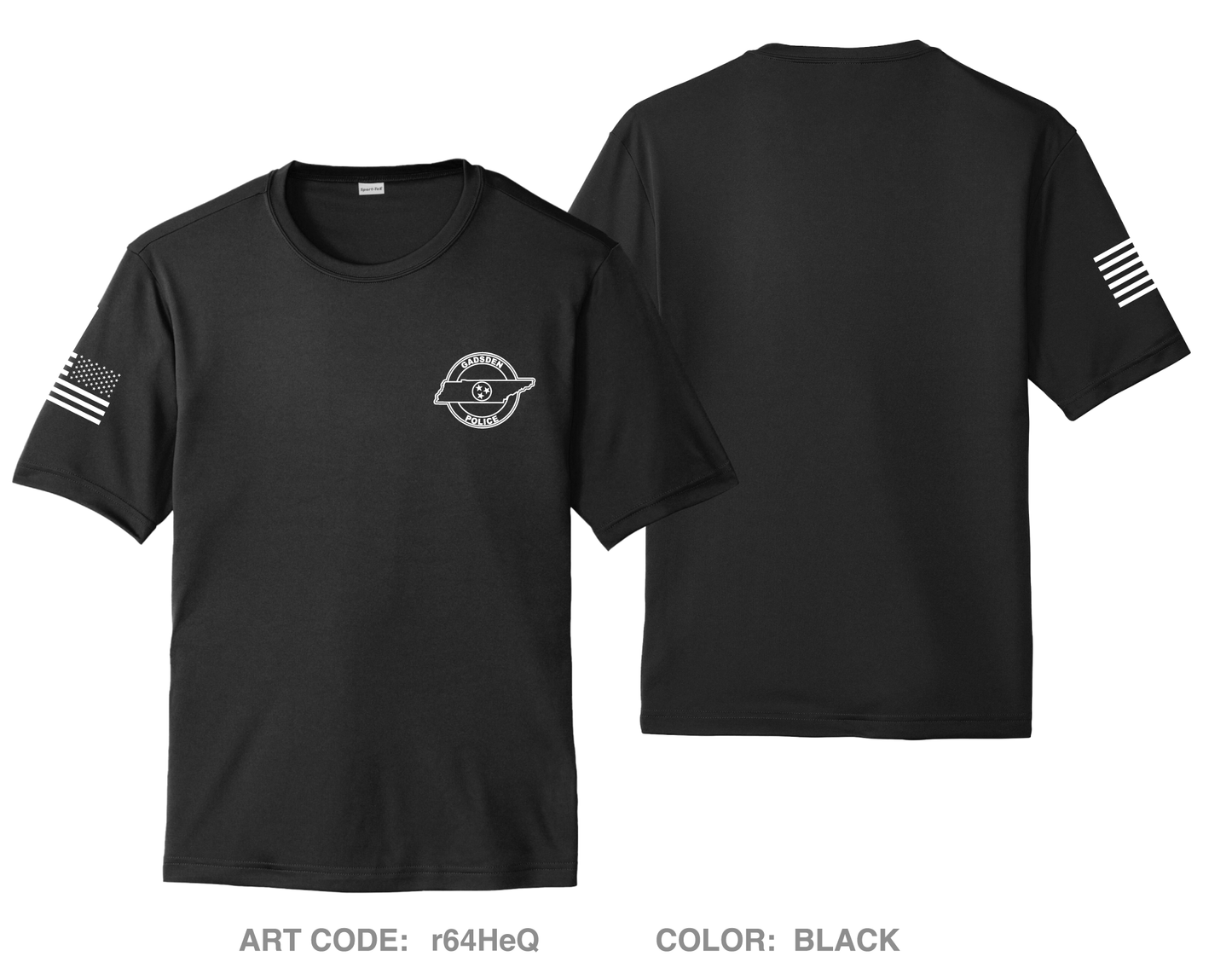 Gadsden Police Hi-Tech Performance Unisex SS Tee - r64HeQ