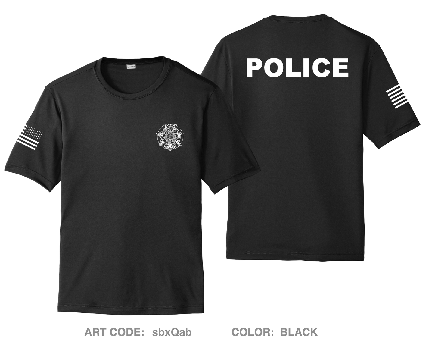 Gadsden Police Hi-Tech Performance Unisex SS Tee - sbxQab