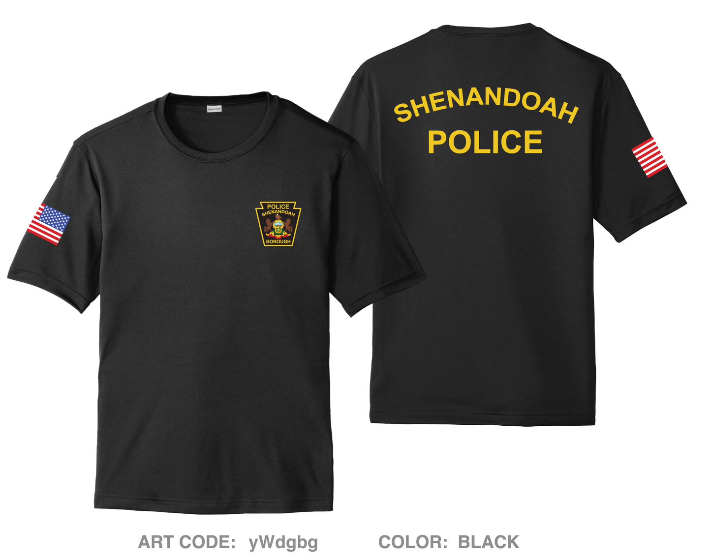 Shenandoah Police Department Hi-Tech Performance Unisex SS Tee - yWdgbg