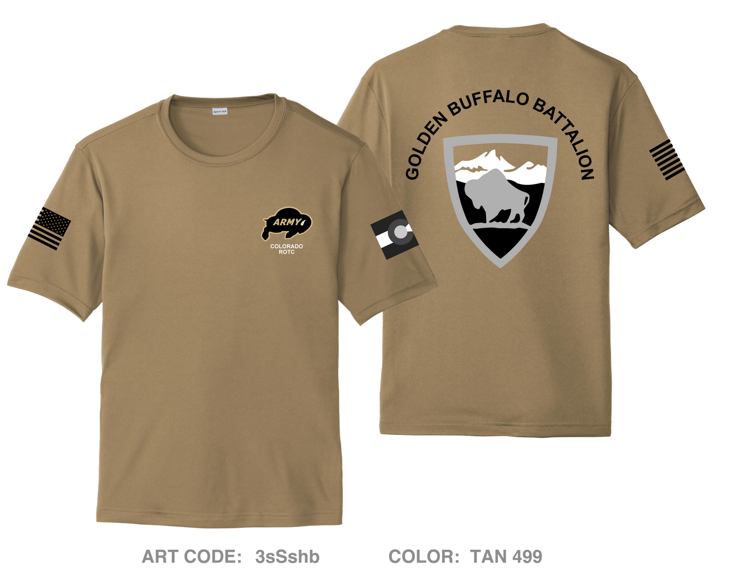 Golden Buffalo Battalion Hi-Tech Performance Unisex SS Tee - 3sSshb