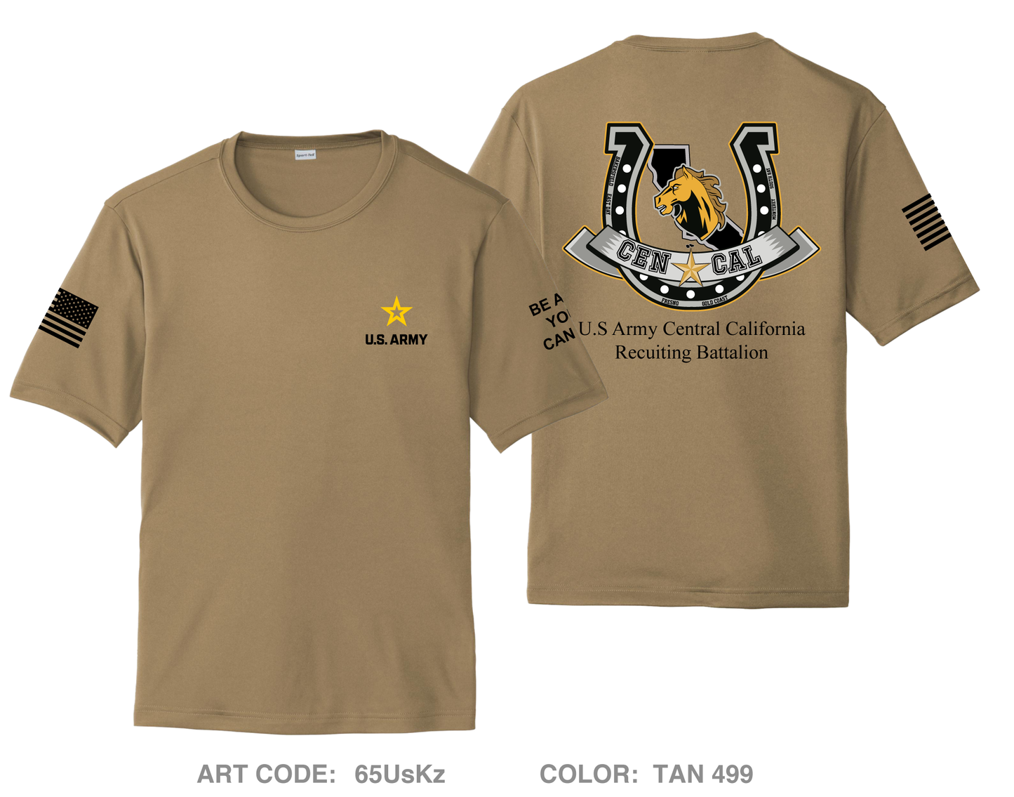CENCAL Army Recruiting BN Hi-Tech Performance Unisex SS Tee - 65UsKz