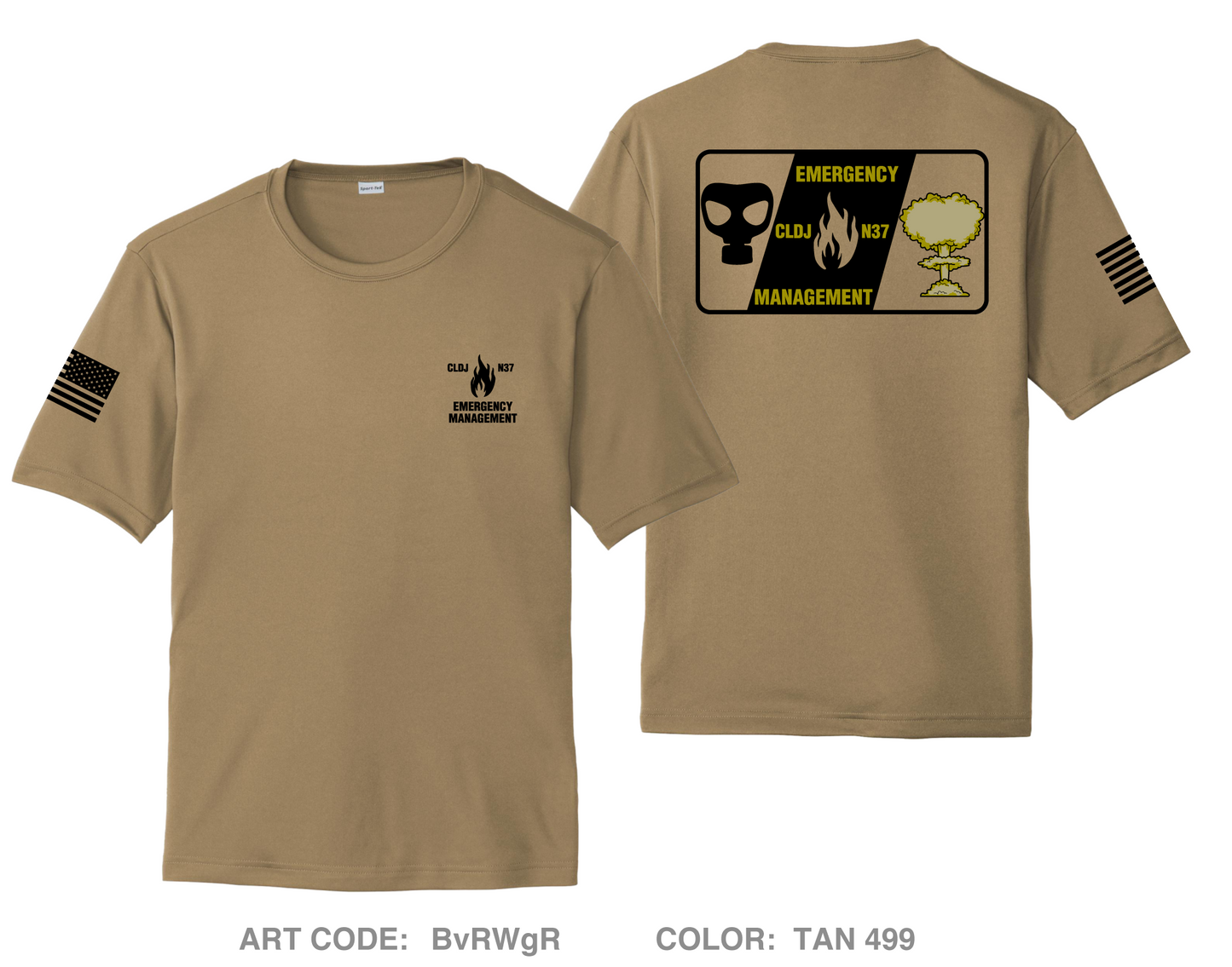 CLDJ N37 Emergency Management Hi-Tech Performance Unisex SS Tee - BvRWgR