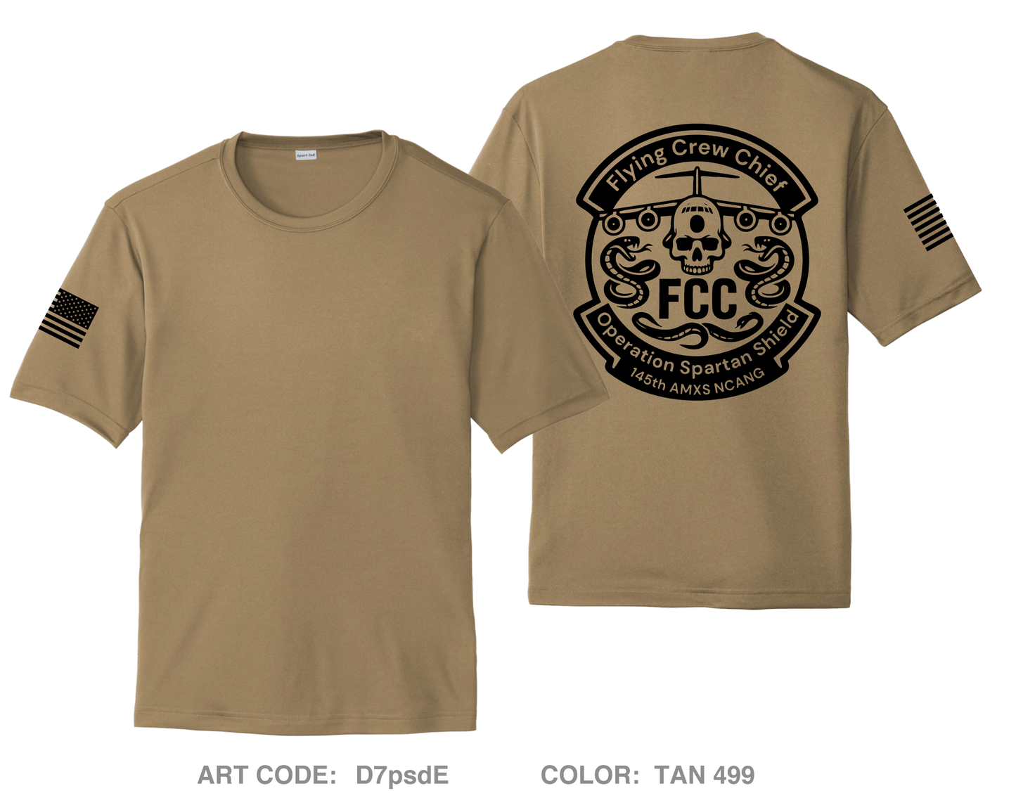 145th AMXS Fundraising Collection Hi-Tech Performance Unisex SS Tee - D7psdE