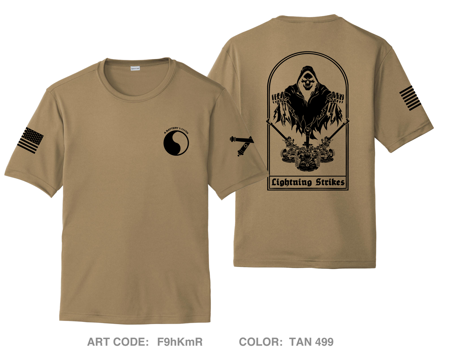 Alpha Battery 1-11th FA, 116th IBCT Hi-Tech Performance Unisex SS Tee - F9hKmR