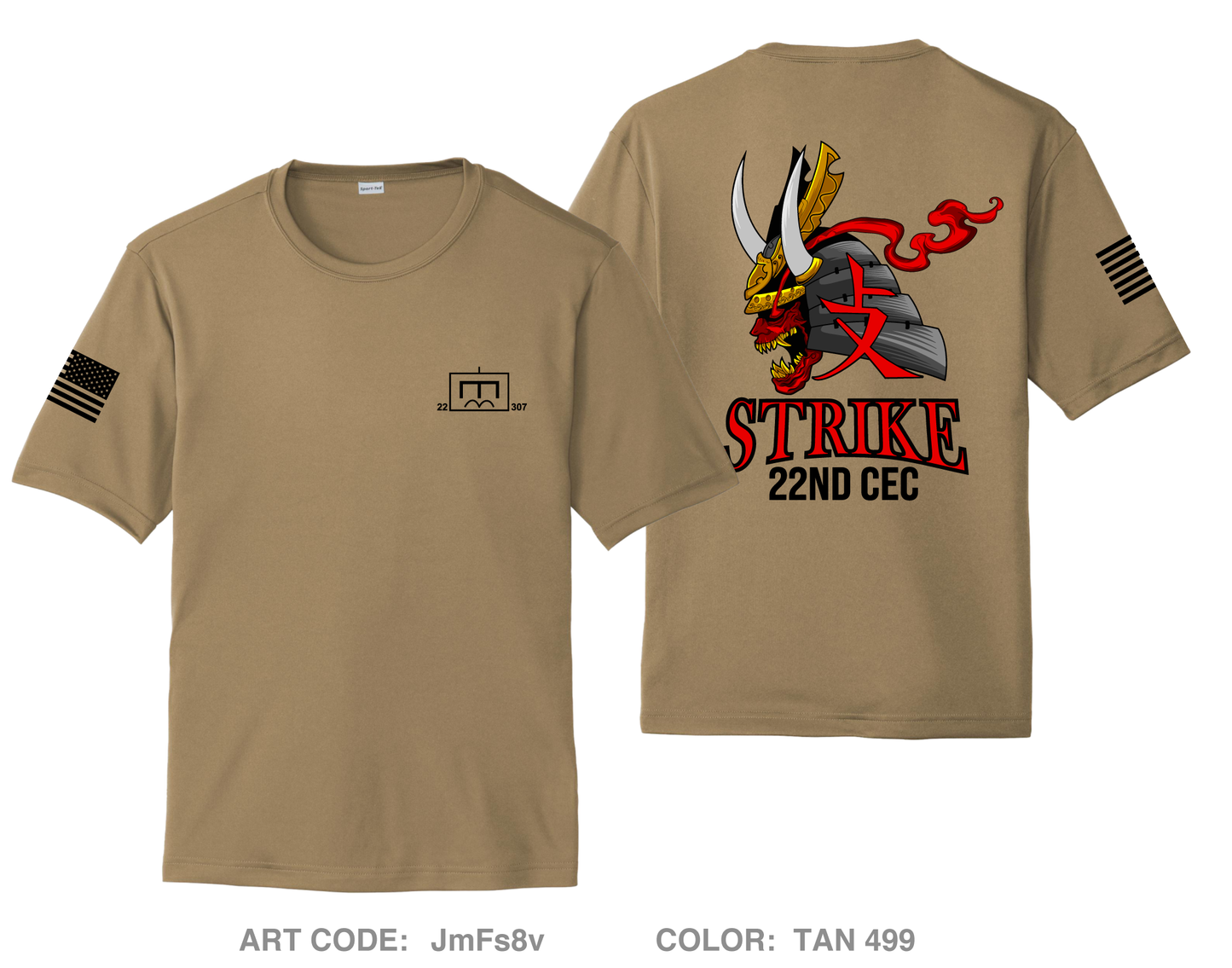 22nd CEC, 307th DEB Hi-Tech Performance Unisex SS Tee - JmFs8v