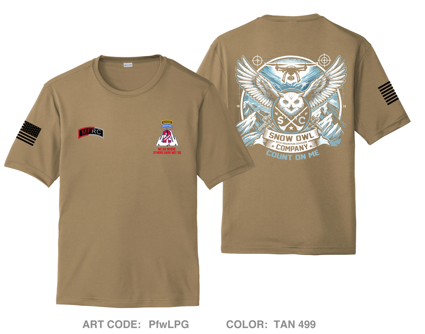 MFRC, 2BCT, 10th Mountain Division Hi-Tech Performance Unisex SS Tee - PfwLPG