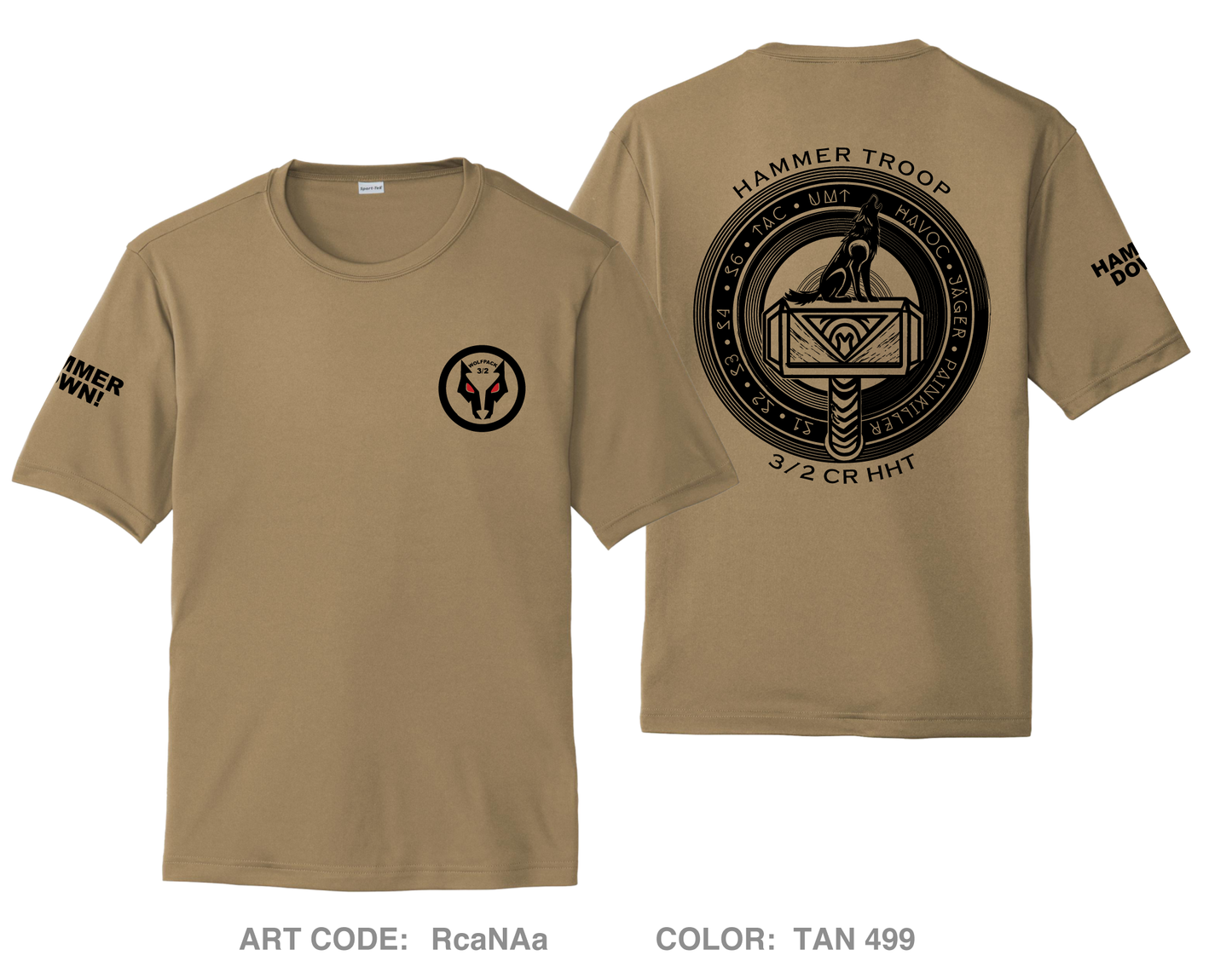 Hammer Troop, 3/2CR Hi-Tech Performance Unisex SS Tee - RcaNAa