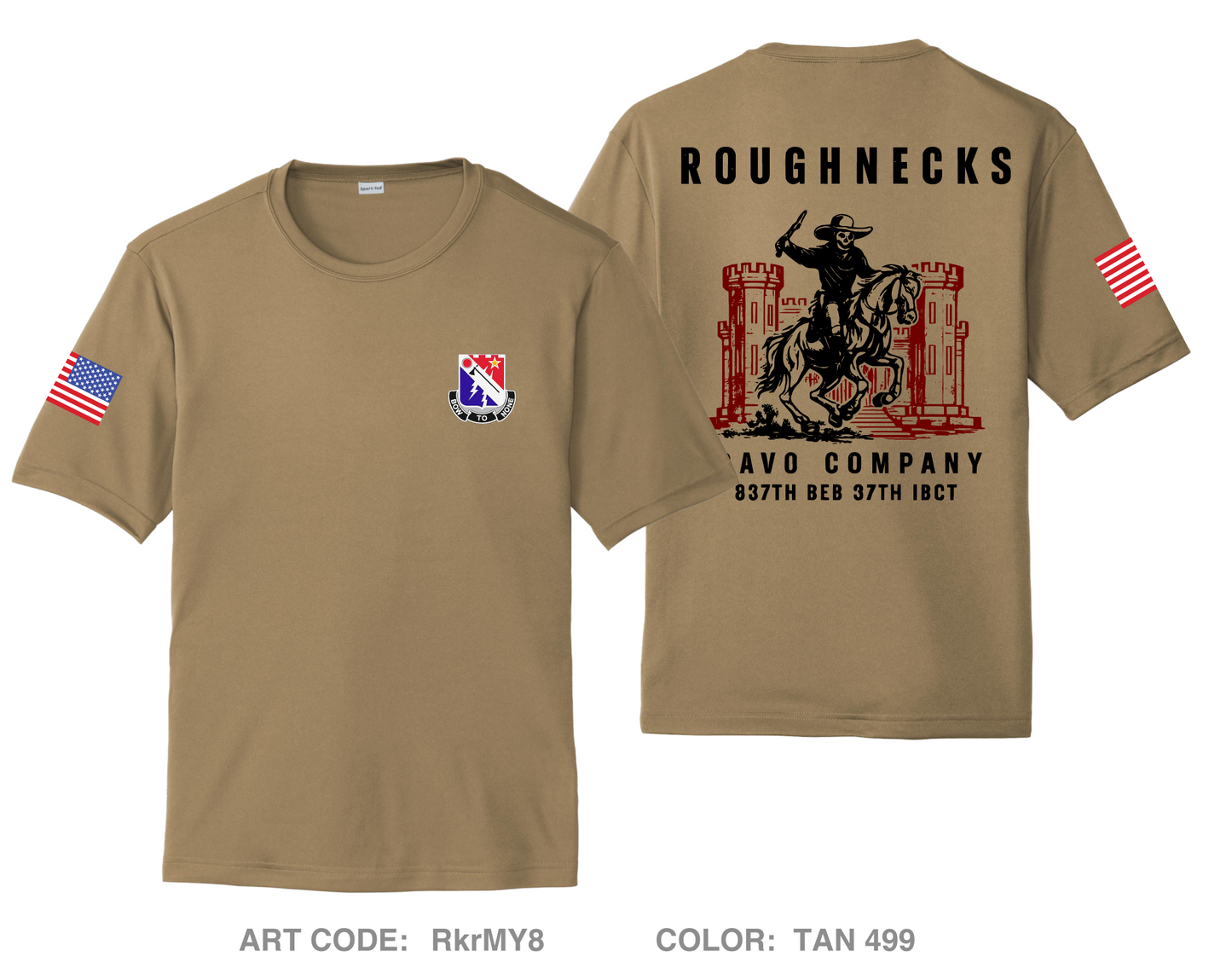 Bravo Company 837th BEB 37th IBCT Hi-Tech Performance Unisex SS Tee - RkrMY8