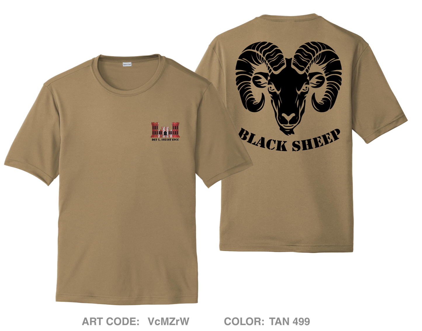 DET 1, 1021st EVCC Hi-Tech Performance Unisex SS Tee - VcMZrW