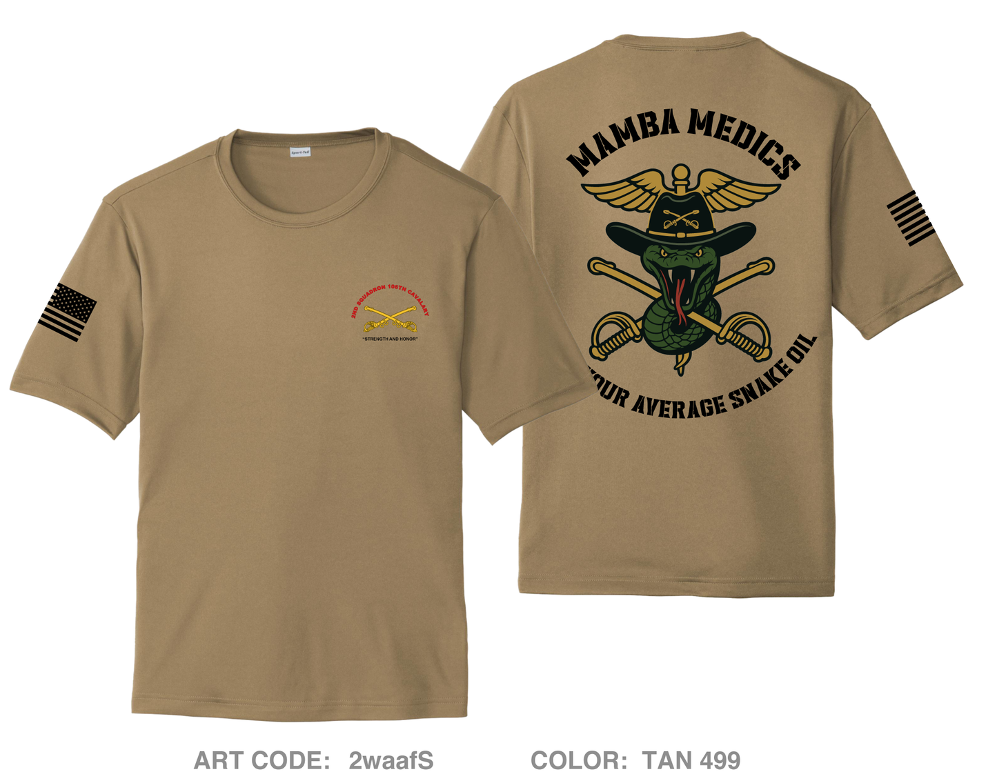 2-106 CAV Medics Hi-Tech Performance Unisex SS Tee - 2waafS