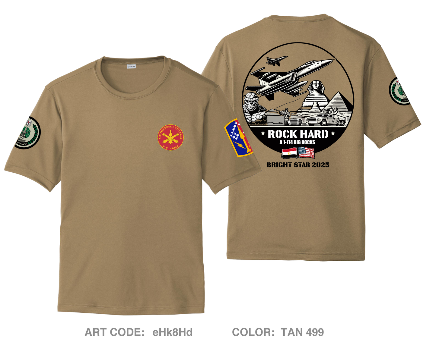 A 1-174th ADA Fundraising Collection Hi-Tech Performance Unisex SS Tee - eHk8Hd