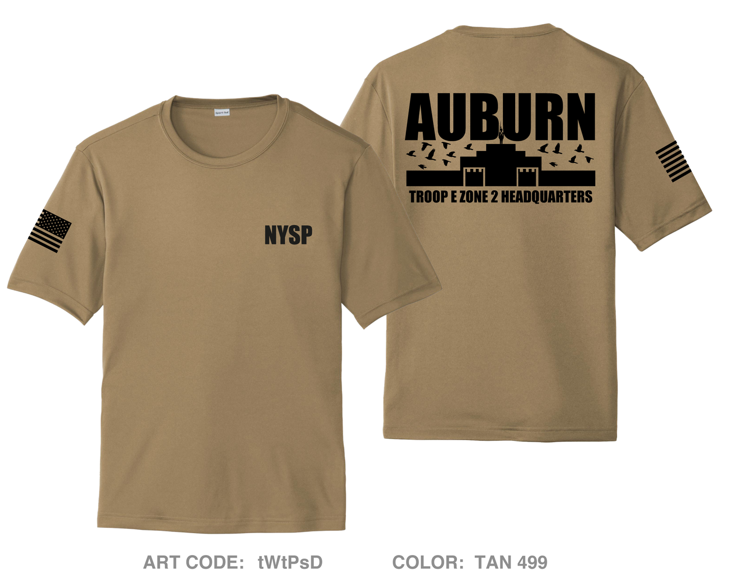NYSP Auburn Hi-Tech Performance Unisex SS Tee - tWtPsD