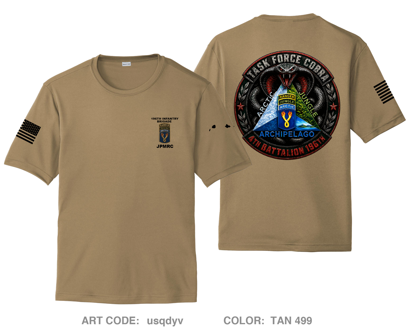 4TH BN 196th IN BDE Hi-Tech Performance Unisex SS Tee - usqdyv
