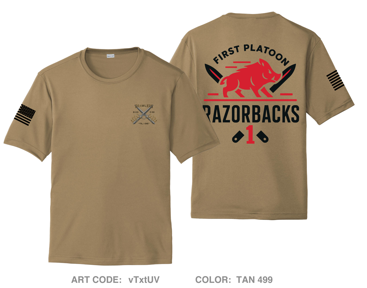 1st PLT, B CO Hi-Tech Performance Unisex SS Tee - vTxtUV