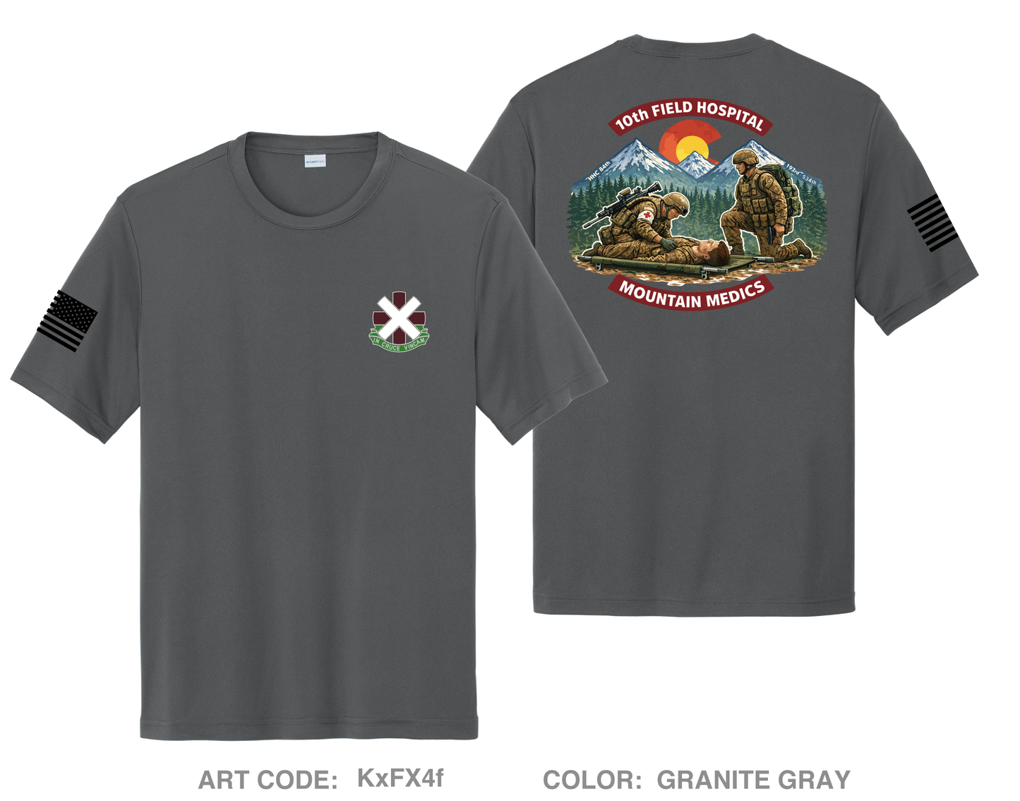 10th Field Hospital Store 1 Hi-Tech Performance Unisex SS Tee - KxFX4f