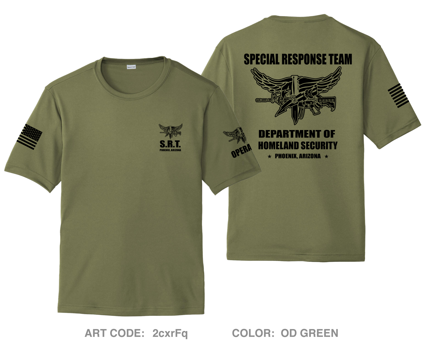 Phoenix Arizona Special Response Team Hi-Tech Performance Unisex SS Tee - 2cxrFq