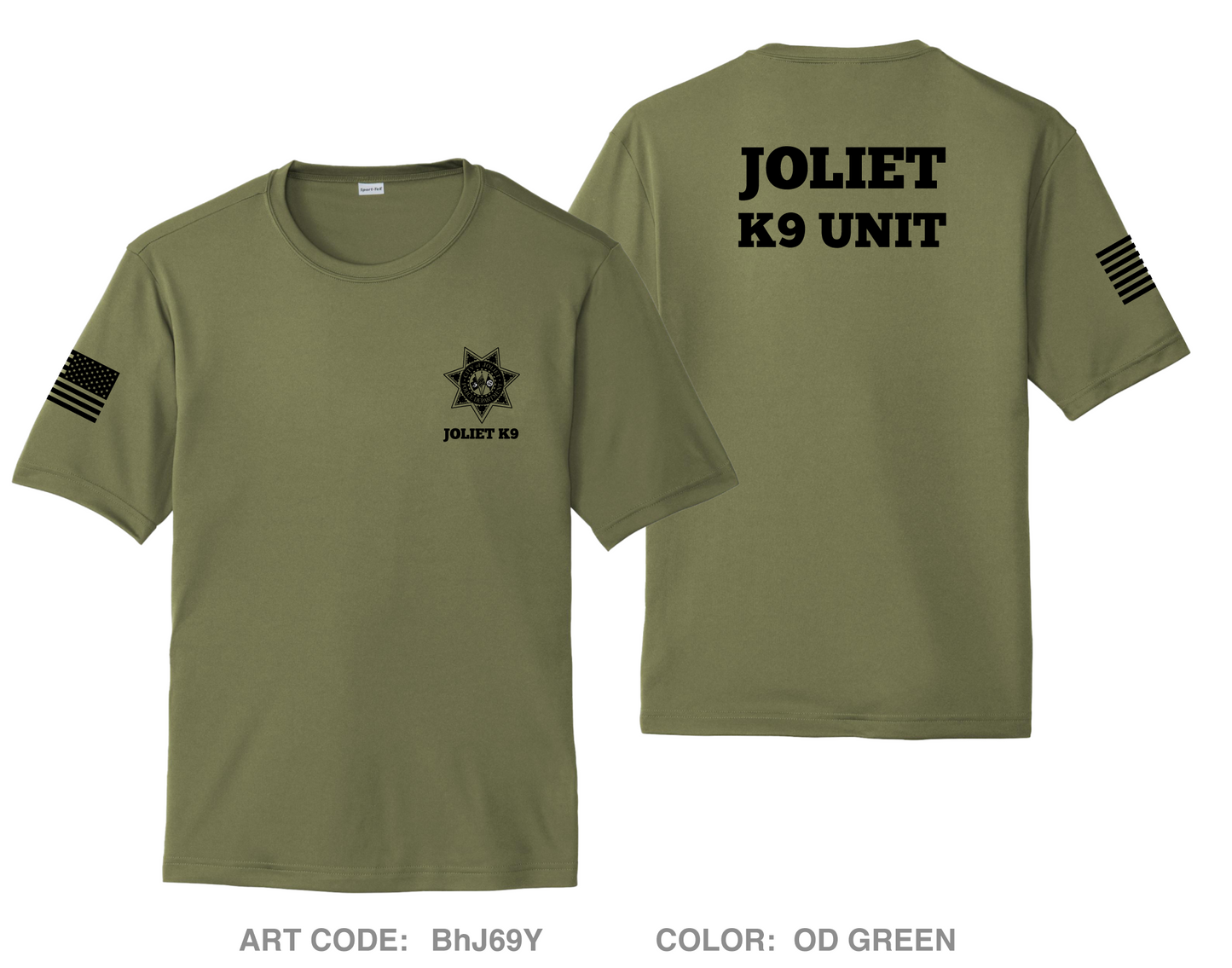 Joliet Police K9 Unit Hi-Tech Performance Unisex SS Tee - BhJ69Y