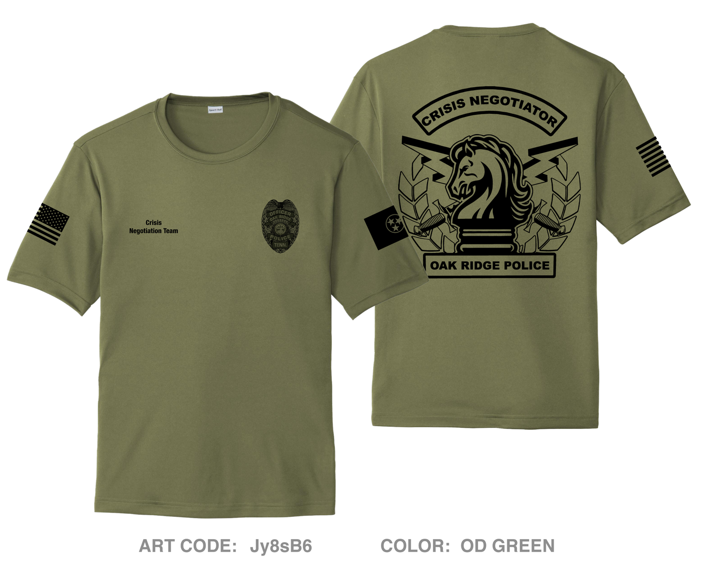 Oak Ridge Police Department Hi-Tech Performance Unisex SS Tee - Jy8sB6