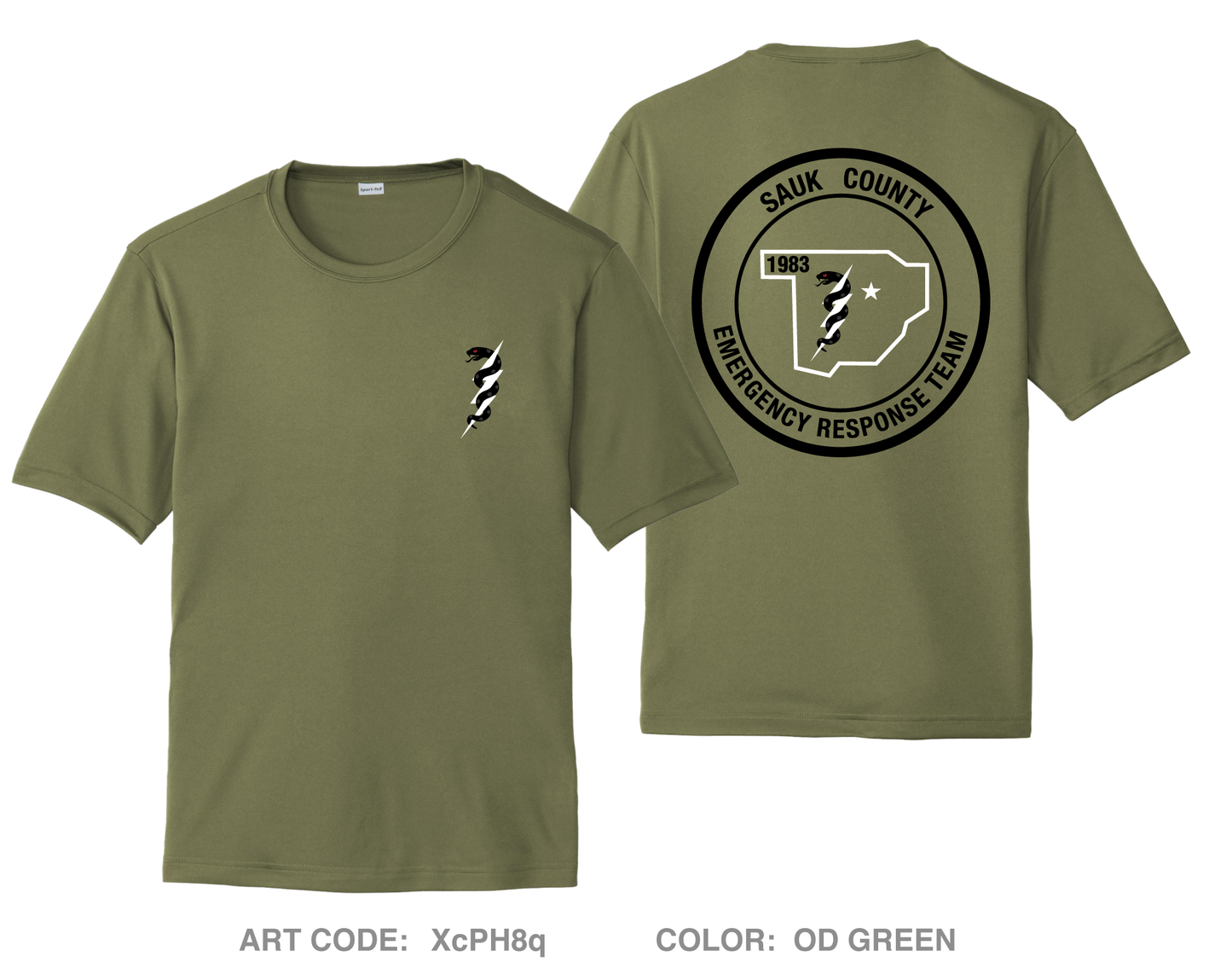 Sauk County Emergency Response Team Hi-Tech Performance Unisex SS Tee - XcPH8q