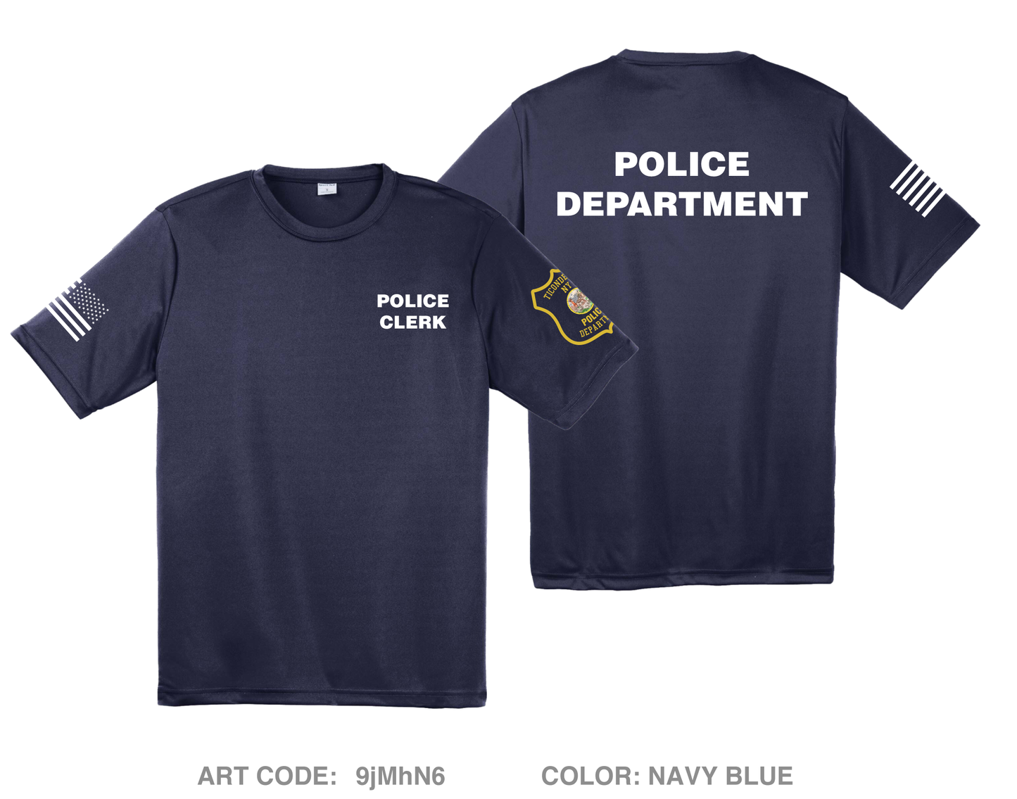Ticonderoga Police Department Hi-Tech Performance Unisex SS Tee - 9jMhN6