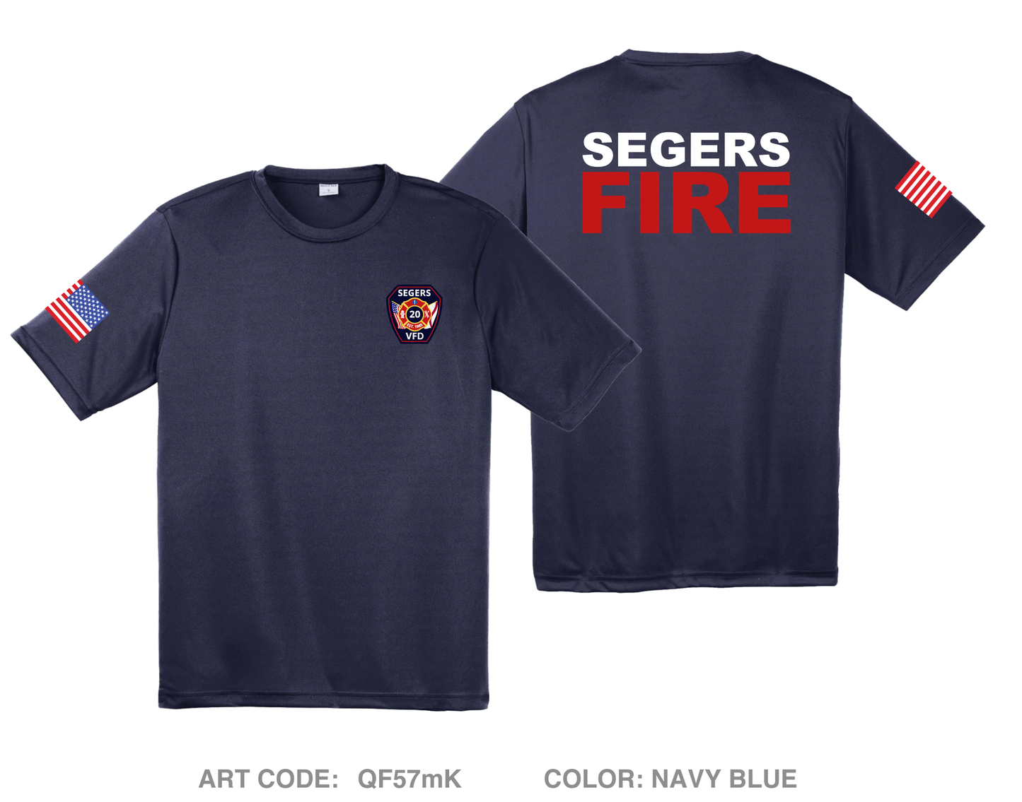 Segers Fire & Rescue Hi-Tech Performance Unisex SS Tee - QF57mK