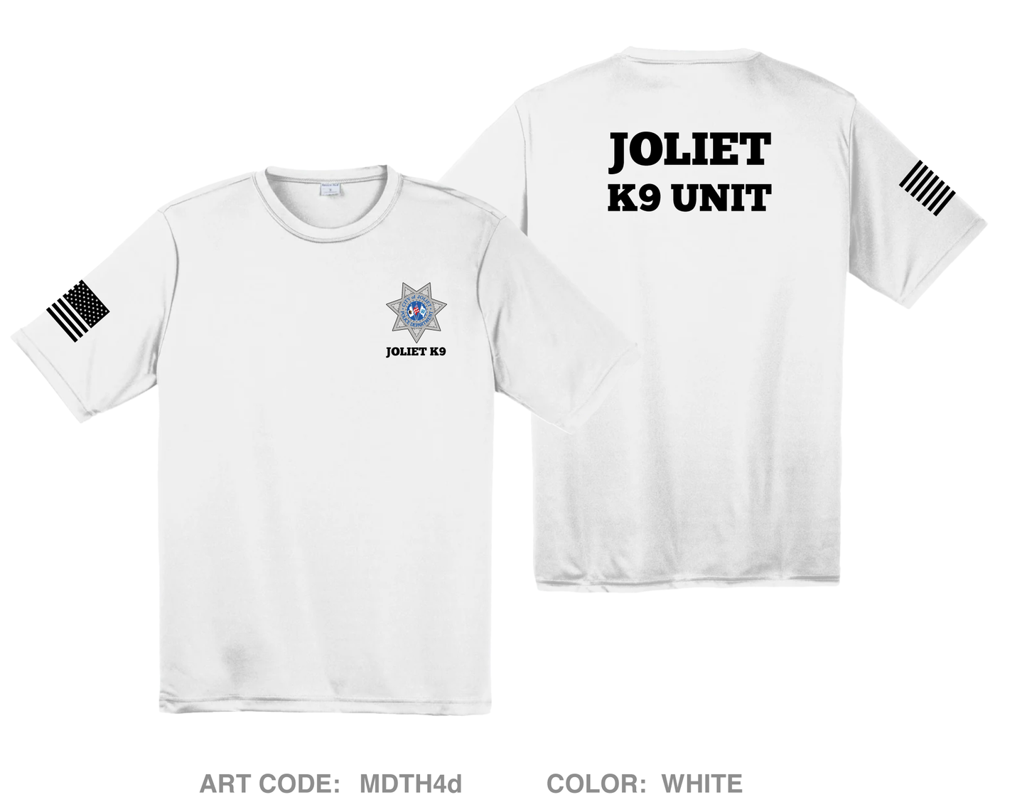 Joliet Police K9 Unit Hi-Tech Performance Unisex SS Tee - MDTH4d