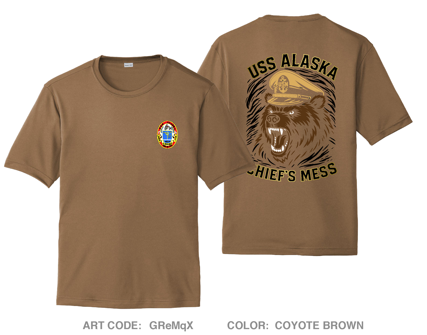 USS Alaska Gold CPOA Hi-Tech Performance Unisex SS Tee - GReMqX