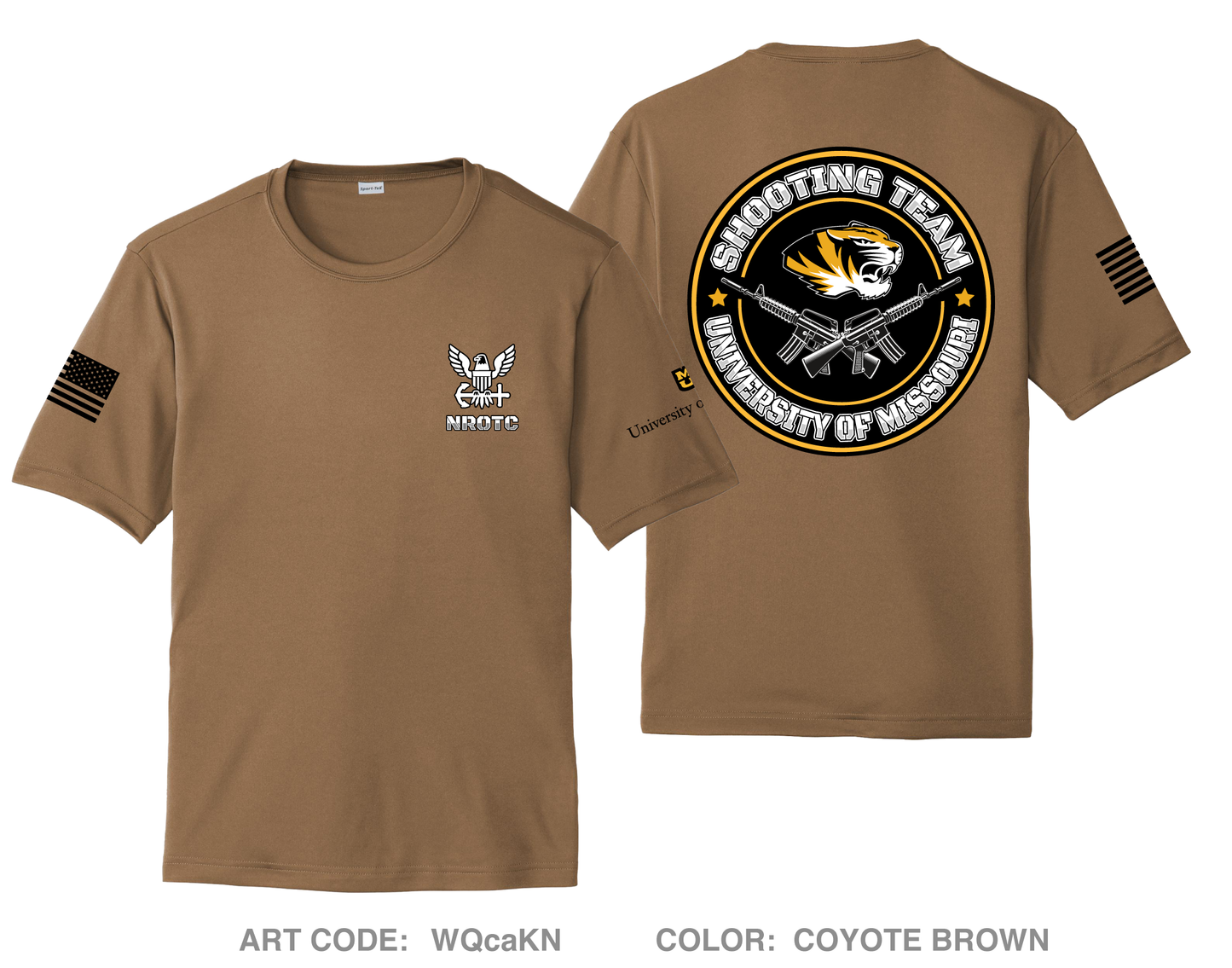 University of Missouri NROTC Hi-Tech Performance Unisex SS Tee - WQcaKN