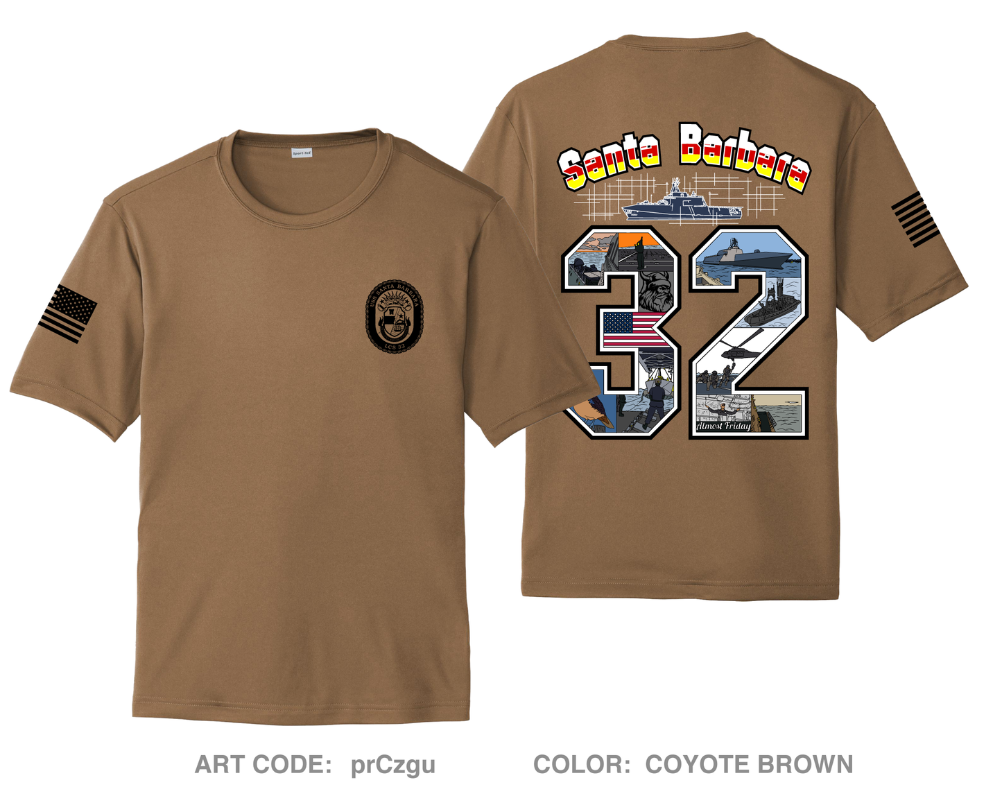 LCS 32 (Gold) Hi-Tech Performance Unisex SS Tee - prCzgu