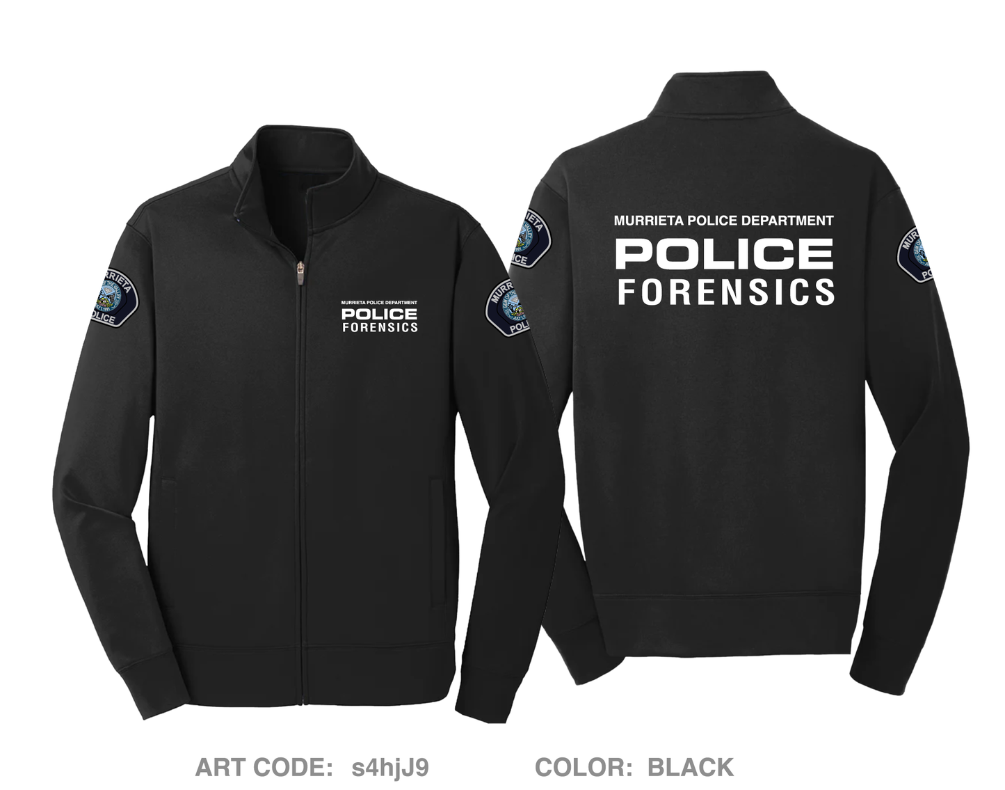 Murrieta Police Department Evidence Hi-Tech Performance Full-Zip Fleece Jacket - s4hjJ9