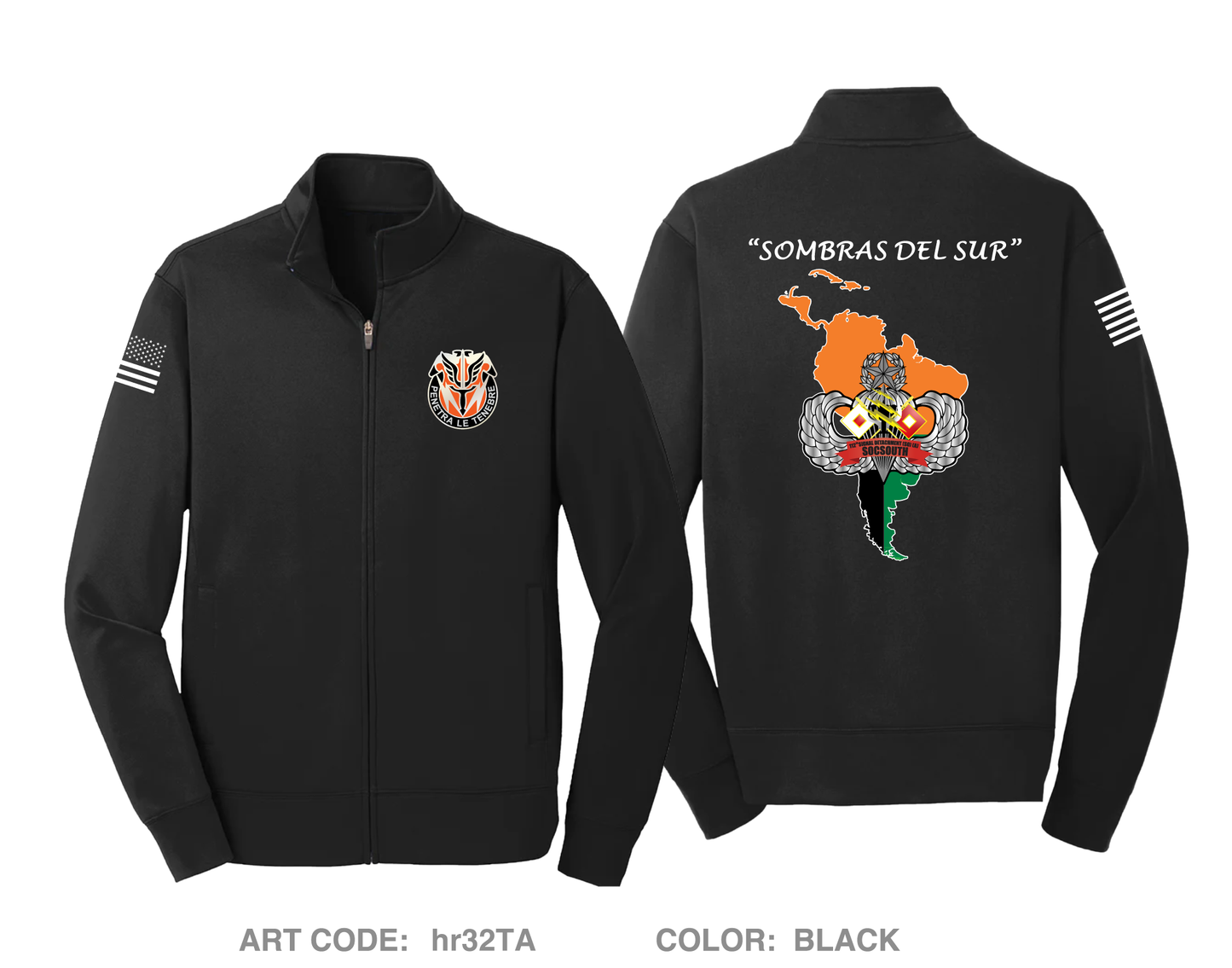 112th Signal Detachment (Special Operations)(Airborne) SOCSOUTH Store 1 Hi-Tech Performance Full-Zip Fleece Jacket - hr32TA