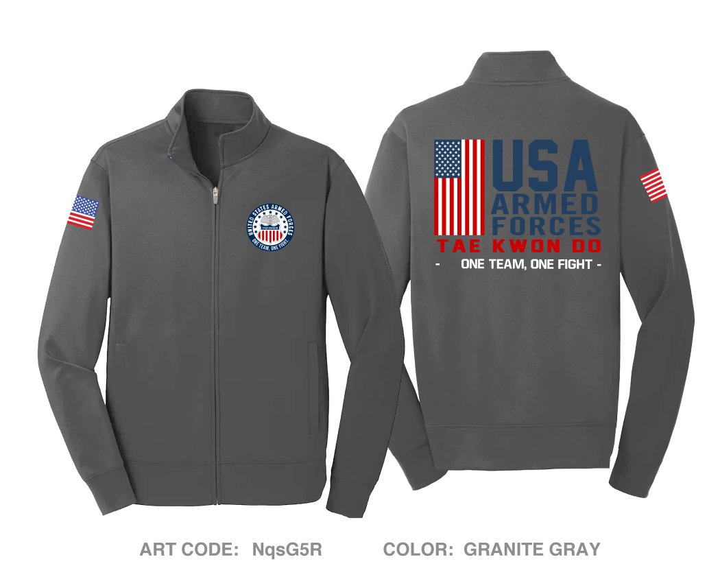 U.S. Armed Forced Taekwondo Alumni Hi-Tech Performance Full-Zip Fleece Jacket - NqsG5R